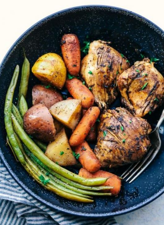 מתכון לתבשיל עוף עם ירקות בקלי קלות